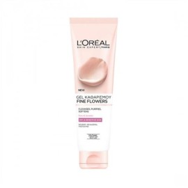 LOreal Paris Fine Flowers Gel Καθαρισμού Και Ντεμακιγιάζ Για Ξηρή - Ευαίσθητη Επιδερμίδα 150ml