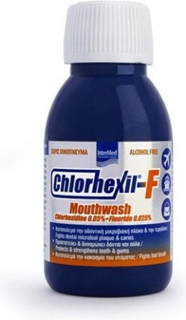 Intermed Chlorhexil-F Mouthwash Chlorexidine 0.05% + Fluoride 0.025% Φθοριούχο Στοματικό Διάλυμα 100ml