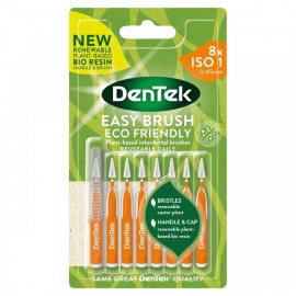 Dentek Easy Brush ISO 1 Μέγεθος 0,45mm Μεσοδόντια Βουρτσάκια Πορτοκαλί 8 Τεμάχια