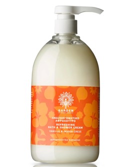 Garden Vanilla & Indian Cress Αναζωογονητικό Κρεμώδες Αφρόλουτρο με Άρωμα Βανίλια 1000ml
