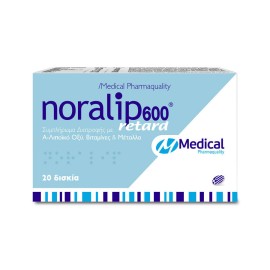 Noralip 600 Retard Συμπλήρωμα Διατροφής με Α-Λιποϊκό Οξύ, Βιταμίνες & Μέταλλα 20 Δισκία
