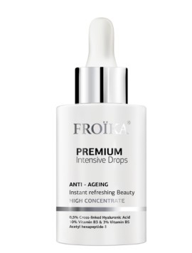 Froika Premium Intensive Drops για Πρόσωπο, Λαιμό & Ντεκολτέ Πολυδύναμες Σταγόνες Αντιστρέφουν τα Σημάδια Γήρανσης 30ml