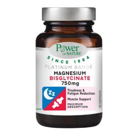 Power of Nature Magnesium Bisglycinate 750mg Δισγλυκινικό Μαγνήσιο 60 Κάψουλες