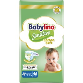 Πάνες Babylino Sensitive Cotton Soft No4+ [10-15kg] 46 Πάνες[8259Τ]