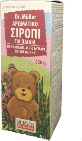 Dr. Muller Αρωματικό Σιρόπι για Παιδιά με Plantain - Θυμάρι - Βιταμίνη C 320gr