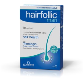 Vitabiotics WellMan Hairfollic Man Tricologic Συμπλήρωμα Διατροφής Κατά της Ανδρικής Τριχόπτωσης 60 Ταμπλέτες