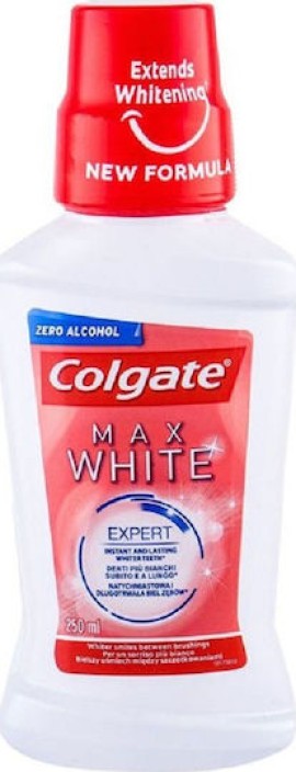 Colgate Max White Expert Στοματικό Διάλυμα Κατά των Χρωματικών Λεκέδων 250ml
