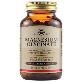 Solgar Magnesium Glycinate Συμπλήρωμα Διατροφής για το Νευρικό Σύστημα 60 Φυτικές Κάψουλες