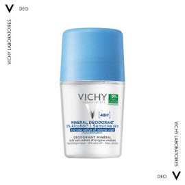 Vichy Deodorant 48h Mineral Αποσμητικό Roll-on για Άνδρες & Γυναίκες, Χωρίς Άλατα Αλουμινίου 50ml