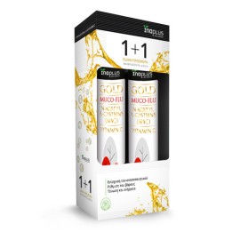 Inoplus PROMO Gold Muco FLu & Ν- Ακετυλο-Κυστεϊνη & Βιταμίνη C για το Ανοσοποιητικό Σύστημα Φράουλα 2x20 Αναβράζοντα Δισκία