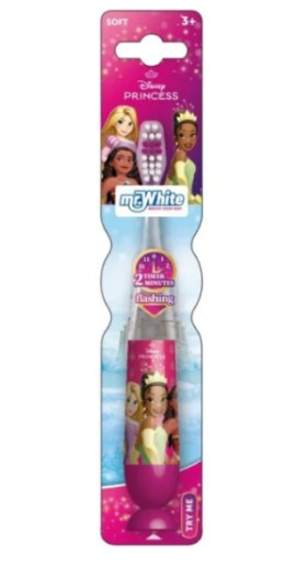 Mr.White Disney Princess Flashing Soft Παιδική Οδοντόβουρτσα με Χρονόμετρο Μαλακή για 3+ Ετών 1 Τεμάχιο