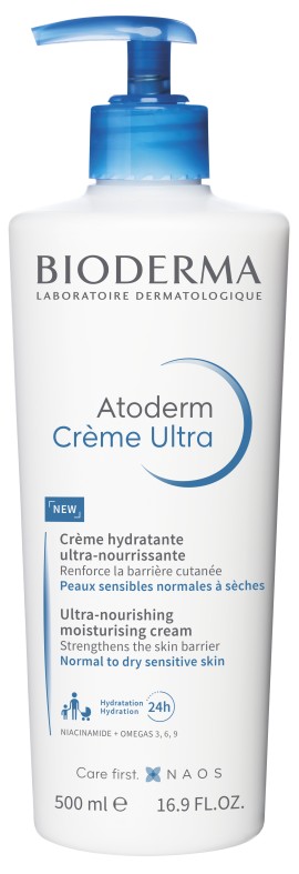 Bioderma Atoderm Crème Ultra Εξαιρετικά Θρεπτική, Ενυδατική Κρέμα 500ml