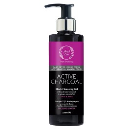 Fresh Line Active Charcoal Cleansing Μαύρο Gel Καθαρισμού Προσώπου & Ματιών με Ενεργό Άνθρακα 220ml