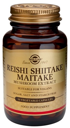 Solgar Reishi Shiita ke Maita ke Mushroom Extract 50 Φυτικές Κάψουλες
