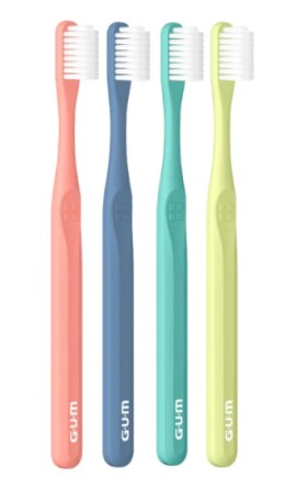Gum 408 Classic Compact Ultra Soft Οδοντόβουρτσα Πολύ Μαλακή με Μικρή Κεφαλή 1 Τεμάχιο σε Διάφορους Χρωματισμούς