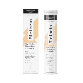 Vican Aletheia High Sodium Electrolytes + Vitamins Ηλεκτρολύτες με Γεύση Λεμόνι & Πορτοκάλι 18 Αναβράζοντα Δισκία