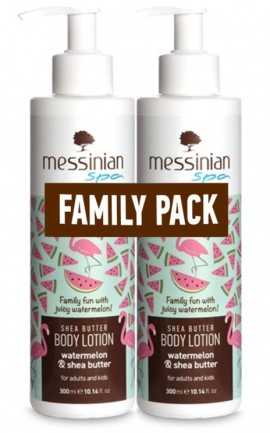 Messinian Spa PROMO Body Lotion Watermelon & Shea Butter Ενυδατικό Γαλάκτωμα Σώματος Καρπούζι & Βούτυρο Καριτέ 2x300ml