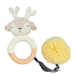 Treat Me Well Box Deer Κουδουνίστρα Ελαφάκι 1 Τεμάχιο και Σφουγγάρι Μικρό Θαλάσσης