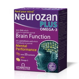 Vitabiotics Neurozan Plus Omega 3 Brain Function Συμπλήρωμα Διατροφής που Ενισχύει την Εγκεφαλική Λειτουργία 28 Ταμπλέτες & 28 Κάψουλες