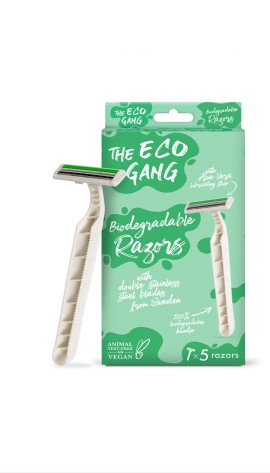 The Eco Gang Razor Βιοδιασπώμενα Ξυραφάκια Φυτικής Σύνθεσης 5 Τεμάχια
