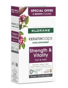 Klorane PROMO Quinine Συμπλήρωμα Διατροφής για Μαλλιά & Νύχια με Κινίνη & Κερατίνη 90 Κάψουλες
