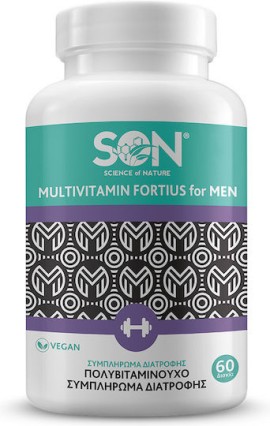 SON Science of Nature Multivitamin Fortius Men Πολυβιταμινούχο Συμπλήρωμα Διατροφής για Άνδρες 60 Δισκία