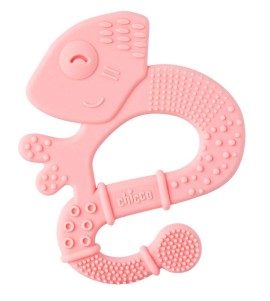 Chicco Κρίκος Οδοντοφυΐας Σιλικόνης Ροζ Ιγκουάνα για 2m+ 1 Τεμάχιο
