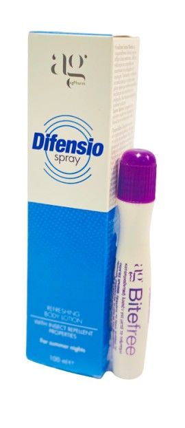Ag Pharm PROMO Difensio Spray Δροσιστική Λοσιόν Σώματος με Εντομοαπωθητικές Ιδιότητες 100ml - ΔΩΡΟ Bite Free Stick Καταπραϋντική Λοσιόν Αμμωνίας σε Μορφή Stick 12gr
