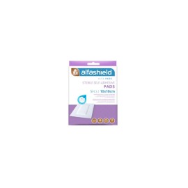 Alfashield Sterile Self - Adhesive Pads 10x10cm Αποστειρωμένα Αυτοκόλλητα Επιθέματα 5 Τεμάχια