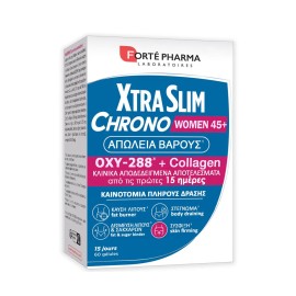 Forte Pharma XtraSlim Chrono Women 45+ Oxy 288 + Collagen Καινοτόμο Fat Burner για Γυναίκες 45+ Ετών, με 360ο Ταχεία Αδυνατιστική Δράση 60 Κάψουλες