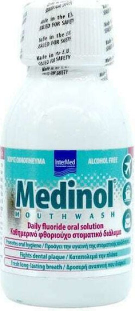 Intermed Medinol Στοματικό Διάλυμα Καθημερινής Προστασίας Κατά της Πλάκας & της Κακοσμίας με Γεύση Μέντα 100ml