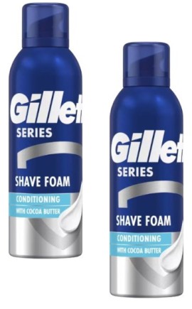 Gillette PROMO Series Conditioning Αφρός Ξυρίσματος με Βούτυρο Κακάο 2x200ml