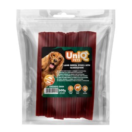 Uniq Λιχουδιά για Σκύλους Οδοντιατρικά Στικ Αρνιού 20cm με Γλυκοζαμίνη 500gr