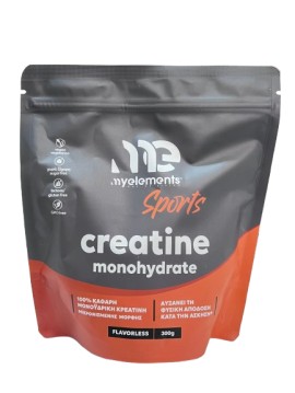 MyElements Creatine Monohydrate Μονοϋδρική Κρεατίνη για Αύξηση της Μυϊκής Μάζας με Ουδέτερη Γεύση 300gr Σκόνη σε Φακελάκι