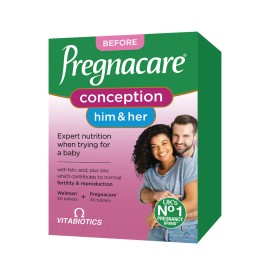 Vitabiotics Pregnacare Him & Her Conception για Ζευγάρια που Προσπαθούν να Αποκτήσουν Παιδί 2 x 30 Δισκία