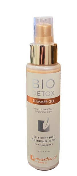 Mastic Spa Biodetox Shimmer Gel Mist Σώματος με Ασημόσκονη για Λάμψη 100ml