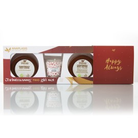 AnaPLASIS PROMO Trio Gift Set Body Scrub 80ml - Body Butter Multi Vitamin 75ml - Soy Candle 40gr