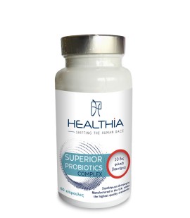 Healthia Superior Probiotic Complex Συμπλήρωμα Διατροφής με Προβιοτικά & Πρεβιοτική Ίνα 60 Κάψουλες