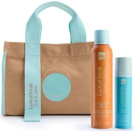 Intermed PROMO Luxurious Sun Care SPF30 Αντηλιακό Γαλάκτωμα Προσώπου με Προβιοτικά για Λιπαρές Επιδερμίδες 50ml & Antioxidant Sunscreen Invisible Αντηλιακό Spray SPF30 Προσώπου & Σώματος 200ml & Τσαντάκι Παραλίας