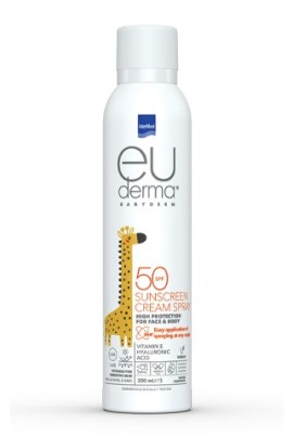 Intermed Euderma Babyderm Sunscreen Cream Spray SPF50 Παιδική Αντηλιακή Κρέμα Προσώπου & Σώματος 200ml