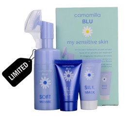 Camomilla Blu PROMO Soft Mousse Αφρός Καθαρισμού Προσώπου 100ml - Blu Cream Κρέμα Πολλαπλών Χρήσεων 30ml - Silk Mask Μάσκα Προσώπου για Θρέψη & Ενυδάτωση 30ml