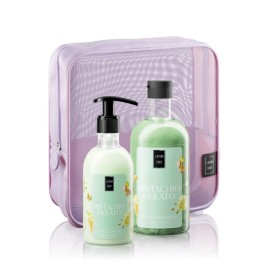 Lavish Care PROMO Pistachio Gelato Shower Gel με Άρωμα Παγωτό & Φιστίκι 500ml & Body Lotion 300ml & Μωβ Νεσεσέρ