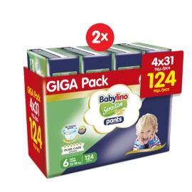 Πάνες Βρακάκι SET Babylino Pants Cotton Soft Unisex No6 Extra Large [13-18kg] 248 Τεμάχια [8x31 Τεμάχια]