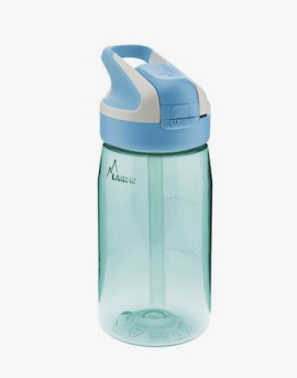 Laken Πλαστικό Παγούρι Γαλάζιο Διάφανο Μονόχρωμο με Καλαμάκι Σιλικόνης 450ml [104349]