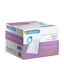 Alfashield Sterile Self Adhesive Pads 6x8cm Αποστειρωμένα Αυτοκόλλητα Επιθέματα 50 Τεμάχια