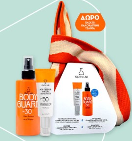 Youth Lab PROMO Age Defense Watery Sunscreen SPF50 Αντηλιακό Προσώπου Χωρίς Χρώμα 40ml & Body Guard Sunscreen Spray For Face & Body SPF30 Αδιάβροχο Αντηλιακό Σπρέι Προσώπου - Σώματος με Αντιοξειδωτική Δράση 200ml