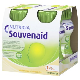 Nutricia Souvenaid Τρόφιμο για Ειδικούς Ιατρικούς Σκοπούς για Ασθενείς στα Πρώτα Στάδια Alzheimer με Γεύση Βανίλια 4x125ml