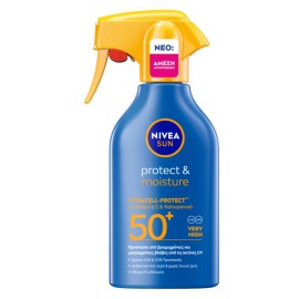 Nivea Sun Protect & Moisture SPF50+ Trigger Spray Αντηλιακό Γαλάκτωμα Σώματος & 48ωρη Ενυδάτωση 270ml