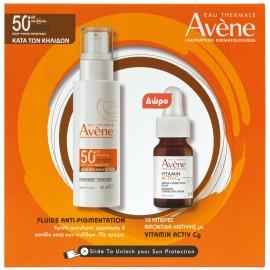 Avene PROMO Anti Pigmentation Fluid SPF50+ Αντηλιακό Προσώπου με Χρώμα Κατά των Κηλίδων 40ml & Vitamin Activ Cg Radiance Corrector Επανορθωτικό Serum 10ml
