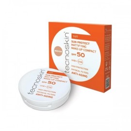 Tecnoskin Sun Protect Mattifying SPF50 Αντηλιακό Compact Make Up Προσώπου Medium 10gr